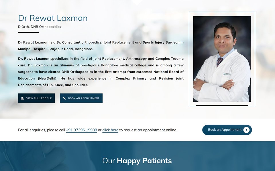 Bone and Joint Clinic website