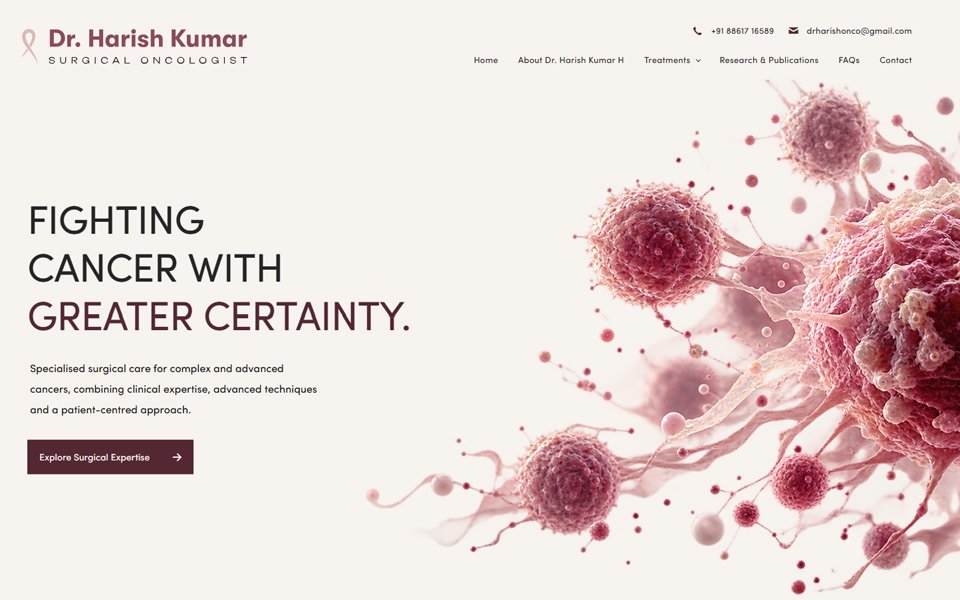 Dr. Harish Kumar oncosurgery website